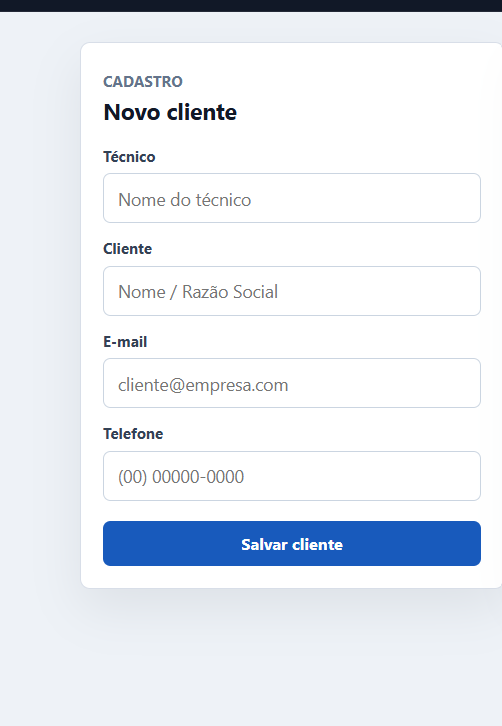 Painel de avaliações